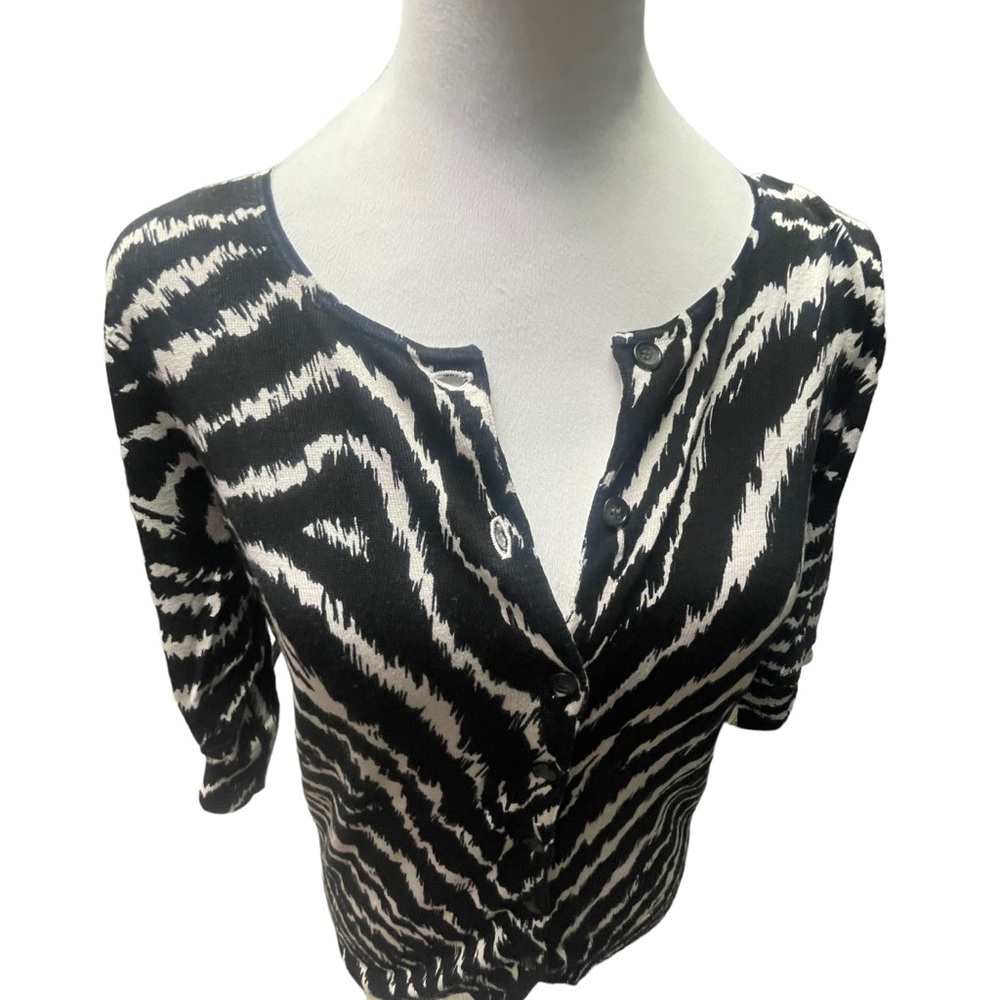 Ann Taylor. Silk Blend. Sz Small. Zebra Print. Excellent Condition 🤩🤩 - Picture 7 of 12